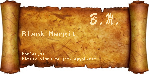 Blank Margit névjegykártya